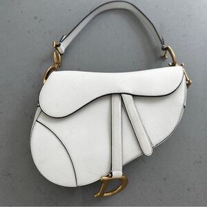 White Saddle Bag